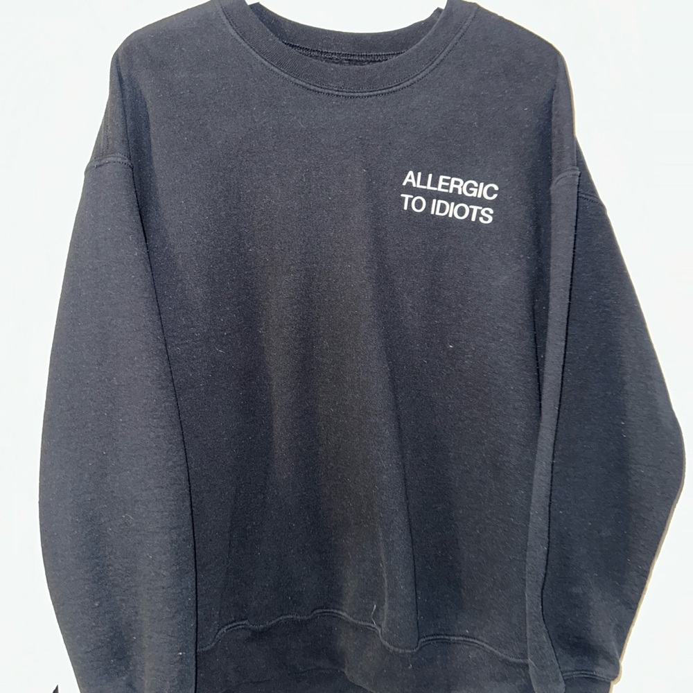 Gildan Black Crewneck Sweater with Graphic